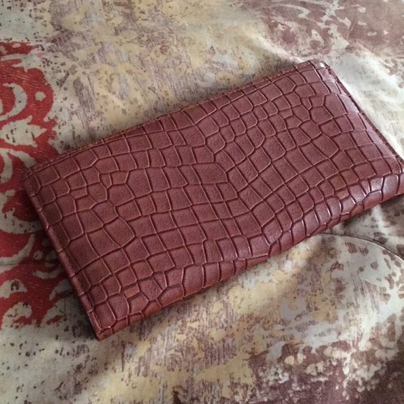 Handbags - Brown Croc print Wallet💕